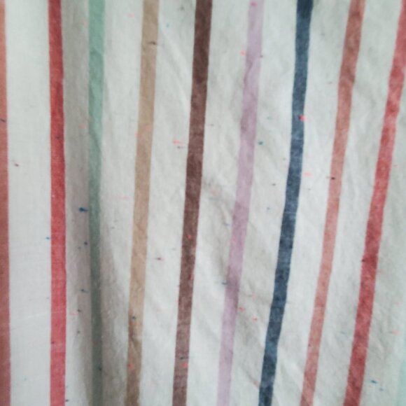 Madewell Cotton Blend Stripped Button Down the Side Skirt Size 4 - Picture 7 of 16